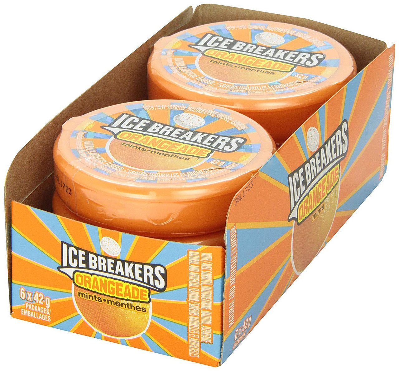IceBreakers Orangeade Mints (2-Pack) 1.5-Ounce Pucks, {Imported from Canada}